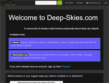 Tablet Screenshot of deep-skies.com
